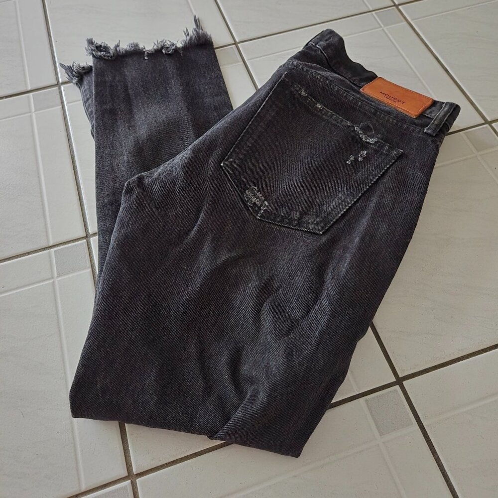 Moussy Vintage Staley Tapered Straight Leg Jeans Black 30